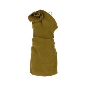 Magda Butrym Women Sage Green Silk Mini Dress